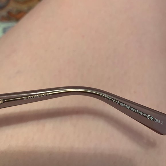 Gucci  Silver round cat eye sunglasses. main image 4